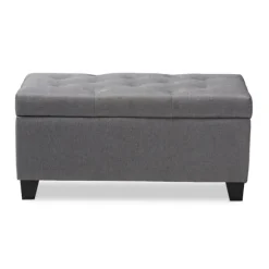 Kirkland's Home Benches & Ottomans-Upholstered Storage Ottoman