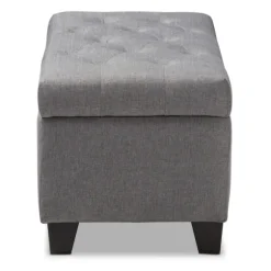 Kirkland's Home Benches & Ottomans-Upholstered Storage Ottoman