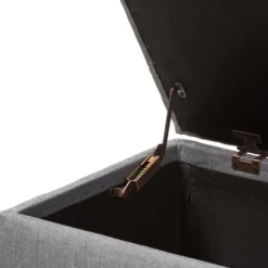 Kirkland's Home Benches & Ottomans-Upholstered Storage Ottoman