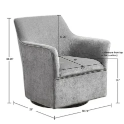 Kirkland's Home Accent Chairs-Upholstered Swivel Glider Accent Chair