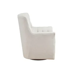 Kirkland's Home Accent Chairs-Upholstered Tufted Swivel Accent Chair