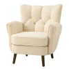 Kirkland's Home Accent Chairs-Upholstered Tufted Wingback Accent Chair