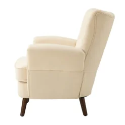 Kirkland's Home Accent Chairs-Upholstered Tufted Wingback Accent Chair