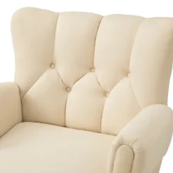 Kirkland's Home Accent Chairs-Upholstered Tufted Wingback Accent Chair