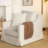 Kirkland's Home Accent Chairs-Upholstered Weekend Swivel Accent Chair
