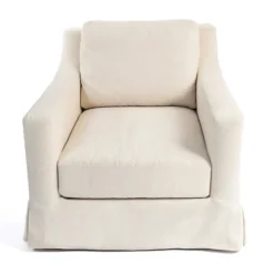 Kirkland's Home Accent Chairs-Upholstered Weekend Swivel Accent Chair