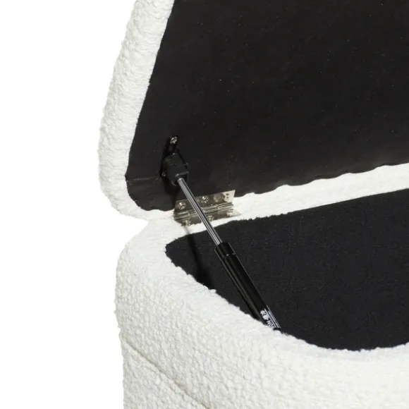 Kirkland's Home Benches & Ottomans-Upholstered Wood Leg Storage Bench