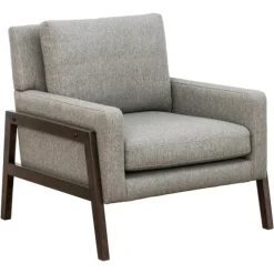 Kirkland's Home Accent Chairs-Upholstered Wood Trim Accent Chair