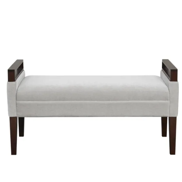Kirkland's Home Benches & Ottomans-Upholstered Wood Trim Bench