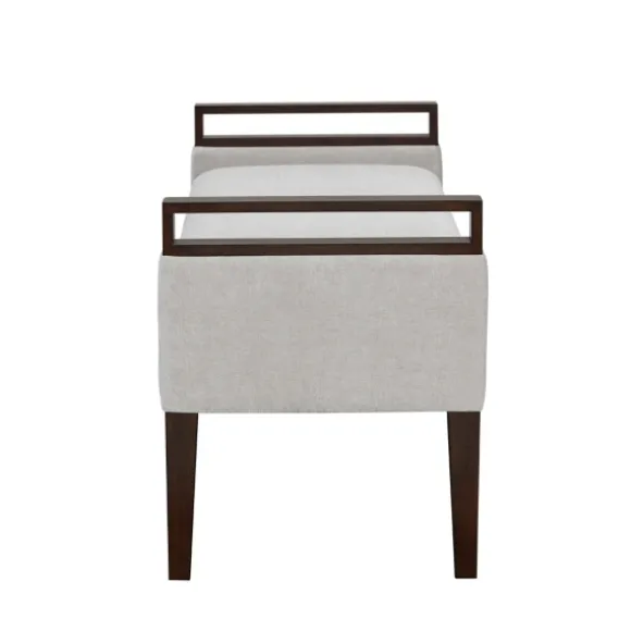 Kirkland's Home Benches & Ottomans-Upholstered Wood Trim Bench