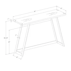 Kirkland's Home Console Tables-Urban Metal Wrap Dark Walnut Console Table