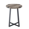 Kirkland's Home Accent & End Tables-Urban Rustic Round Accent Table