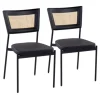 Kirkland's Home Dining Chairs-Vegan Leather And Rattan Dining Chairs, Set Of 2