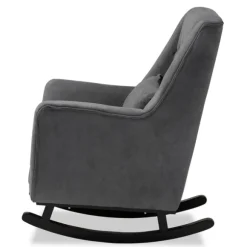 Kirkland's Home Accent Chairs-Velvet Biscuit Tufted Rocking Chair