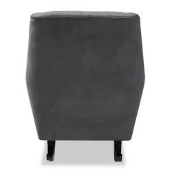 Kirkland's Home Accent Chairs-Velvet Biscuit Tufted Rocking Chair