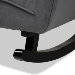 Kirkland's Home Accent Chairs-Velvet Biscuit Tufted Rocking Chair