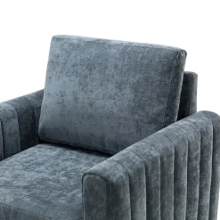 Kirkland's Home Accent Chairs-Velvet Channel Stitch Accent Chair