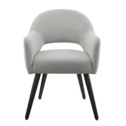 Kirkland's Home Dining Chairs-Velvet Curved Open Back Dining Chair