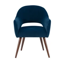 Kirkland's Home Dining Chairs-Velvet Curved Open Back Dining Chair