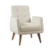 Kirkland's Home Accent Chairs-Velvet Tufted Midcentury Accent Chair