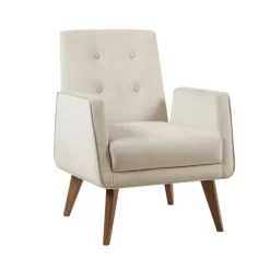 Kirkland's Home Accent Chairs-Velvet Tufted Midcentury Accent Chair