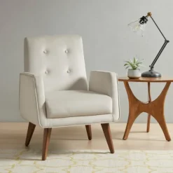 Kirkland's Home Accent Chairs-Velvet Tufted Midcentury Accent Chair