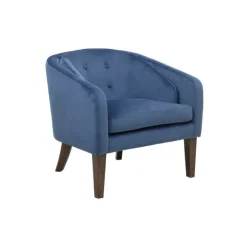 Kirkland's Home Accent Chairs-Velvet Tufted Midcentury Modern Accent Chair