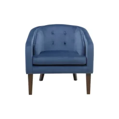 Kirkland's Home Accent Chairs-Velvet Tufted Midcentury Modern Accent Chair