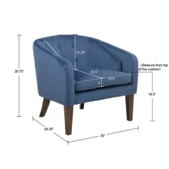 Kirkland's Home Accent Chairs-Velvet Tufted Midcentury Modern Accent Chair