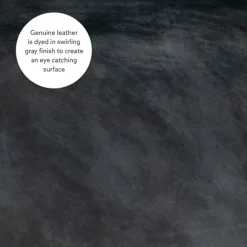 Kirkland's Home Benches & Ottomans-Vintage Finish Leather Cube Ottoman