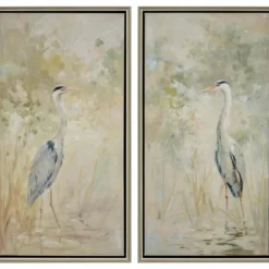 Kirkland's Home Framed Art-Wading Heron 2-Pc. Floater Framed Art Print Set