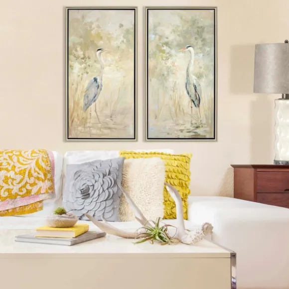 Kirkland's Home Framed Art-Wading Heron 2-Pc. Floater Framed Art Print Set