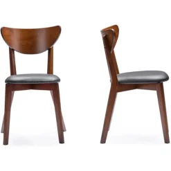 Kirkland's Home Dining Sets-Walnut And Black Mid-Century 5-Pc. Dining Set