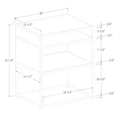 Kirkland's Home Accent & End Tables-Walnut And Metal Mid-Century Modern Accent Table