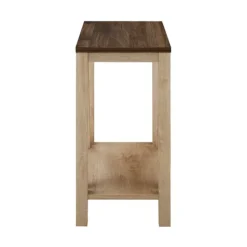 Kirkland's Home Accent & End Tables-Walnut And White Oak Narrow Frame Accent Table