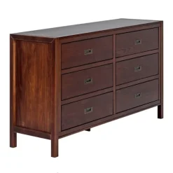 Kirkland's Home Dressers & Chests-Walnut Classic 6-Drawer Dresser