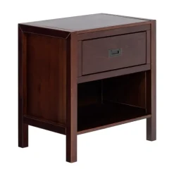 Kirkland's Home Nightstands-Walnut Classic 1-Drawer Nightstand