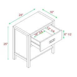 Kirkland's Home Nightstands-Walnut Classic 1-Drawer Nightstand