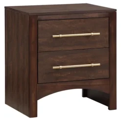 Kirkland's Home Nightstands-Walnut 2-Drawer Wood Nightstand