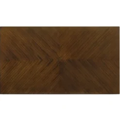 Kirkland's Home Dining Tables-Walnut Finish Chevron Inlay Dining Table
