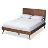 Kirkland's Home Beds & Headboards-Walnut Inset Paneling Platform King Bed
