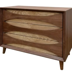 Kirkland's Home Dressers & Chests-Walnut Kylie 3-Drawer Chest