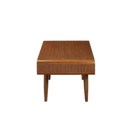 Kirkland's Home Coffee Tables-Walnut Mid-Century Modern Solid Wood Coffee Table