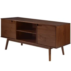 Kirkland's Home Tv Stands & Media Consoles-Walnut Solid Wood Tv Console