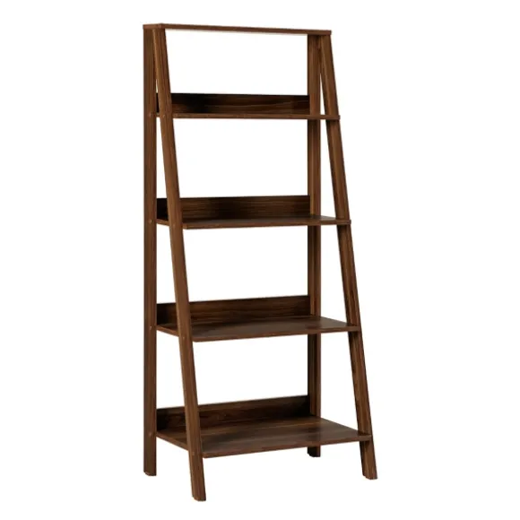 Kirkland's Home Bookshelves-Walnut 4-Tier Ladder Bookshelf