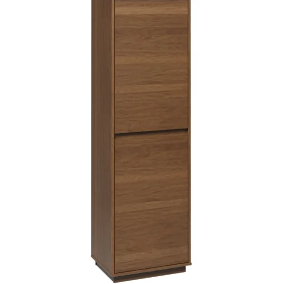 Kirkland's Home Bookshelves-Walnut Wood 2-Door Modern Bookshelf