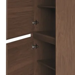 Kirkland's Home Bookshelves-Walnut Wood 2-Door Modern Bookshelf