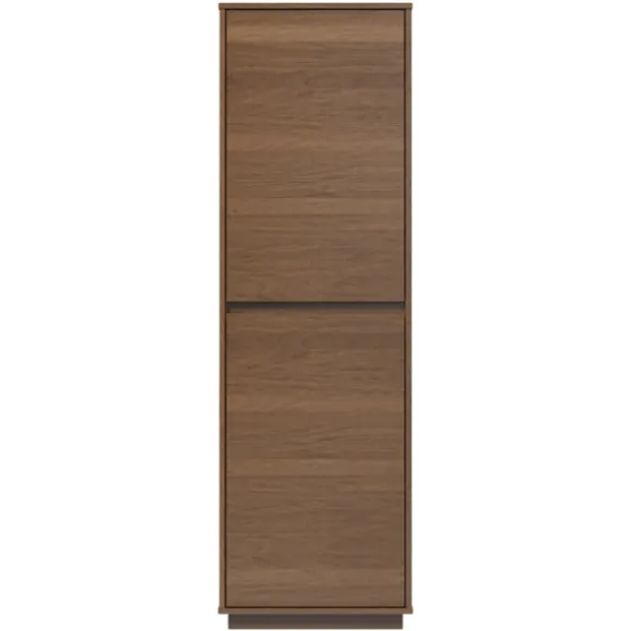 Kirkland's Home Bookshelves-Walnut Wood 2-Door Modern Bookshelf
