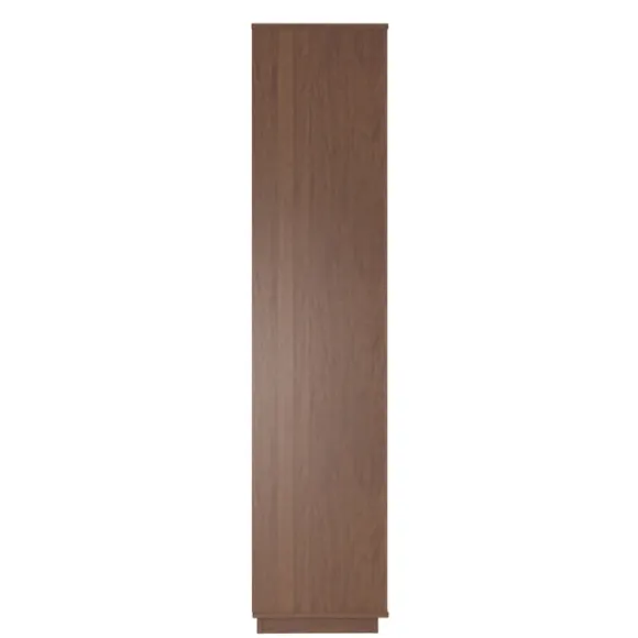 Kirkland's Home Bookshelves-Walnut Wood 2-Door Modern Bookshelf