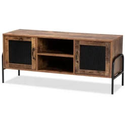 Kirkland's Home Tv Stands & Media Consoles-Walnut Wood 2-Door Tv Stand